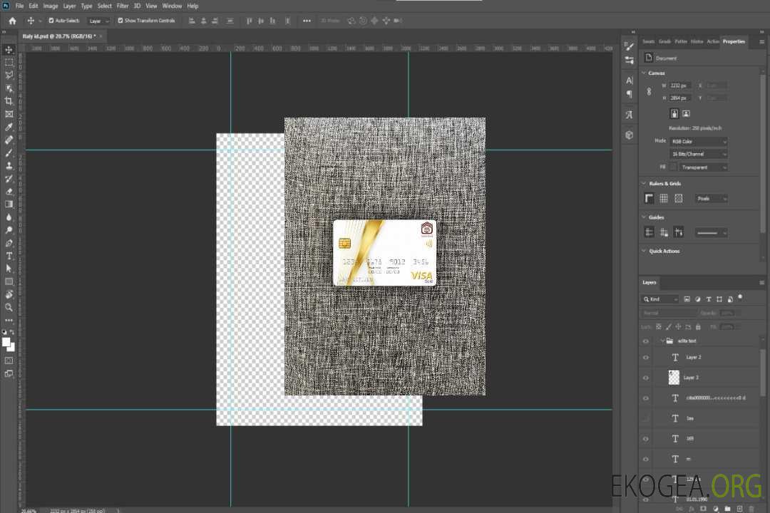 Photolook de la carte d'or visa de la Banque nationale du Soudan template